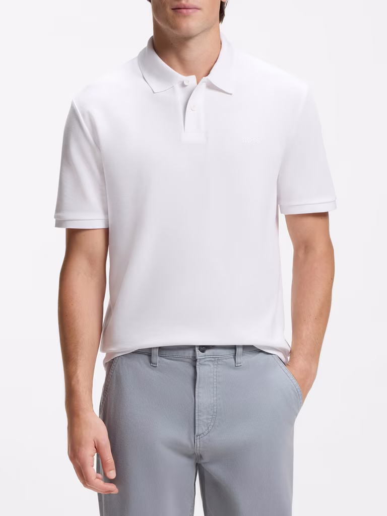 BOSS Polo T-Shirt In Honeycomb-structured Cotton Piqué