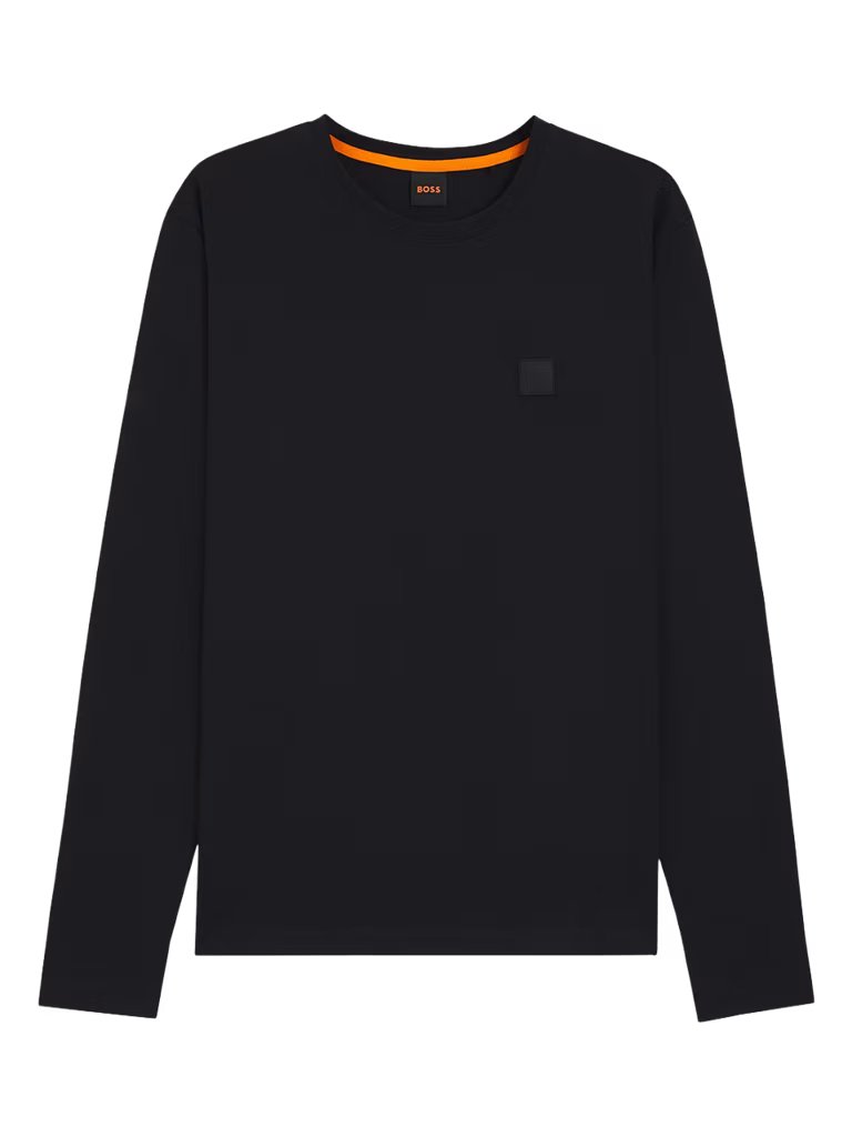 BOSS Cotton Jumper With Logo Patch