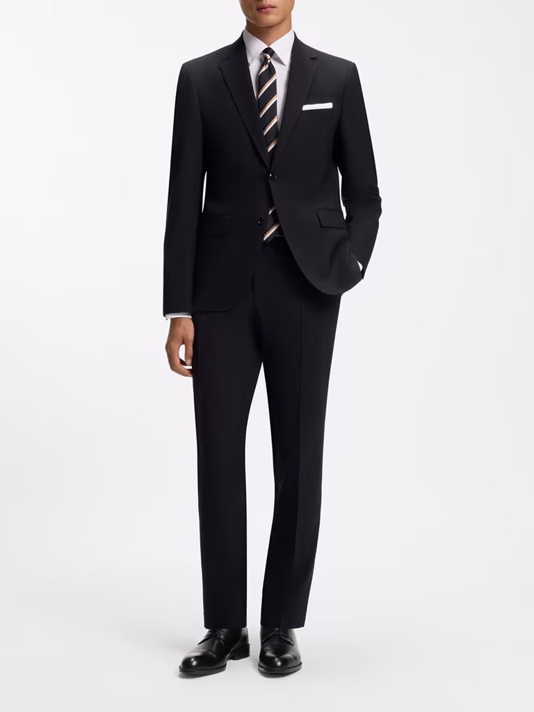 BOSS Derby Shoes In Grained Leather With Cap Toe