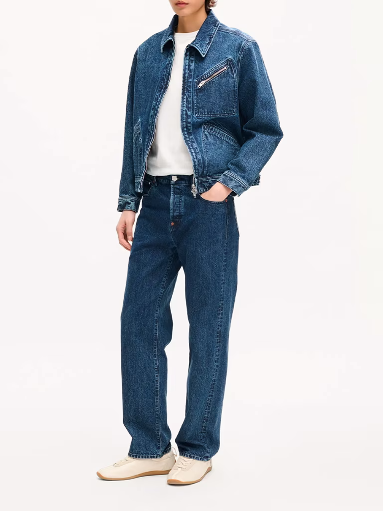 KENZO Signature Straight Fit Jeans In Japanese Denim