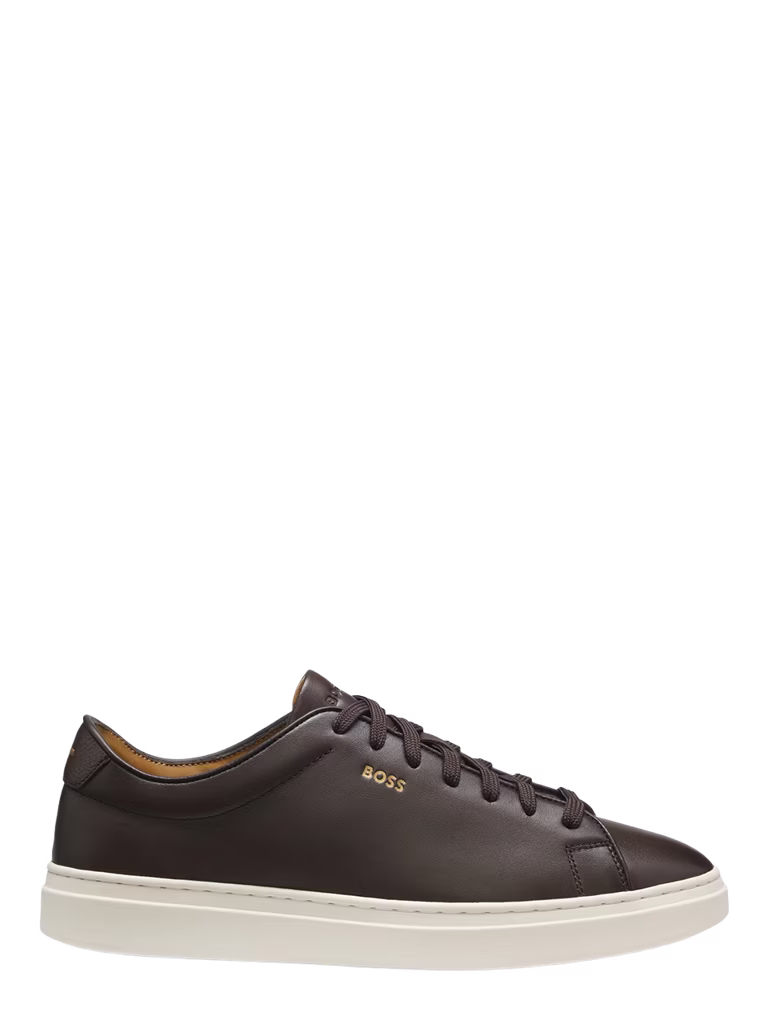 BOSS Cupsole Sneakers In Smooth Leather