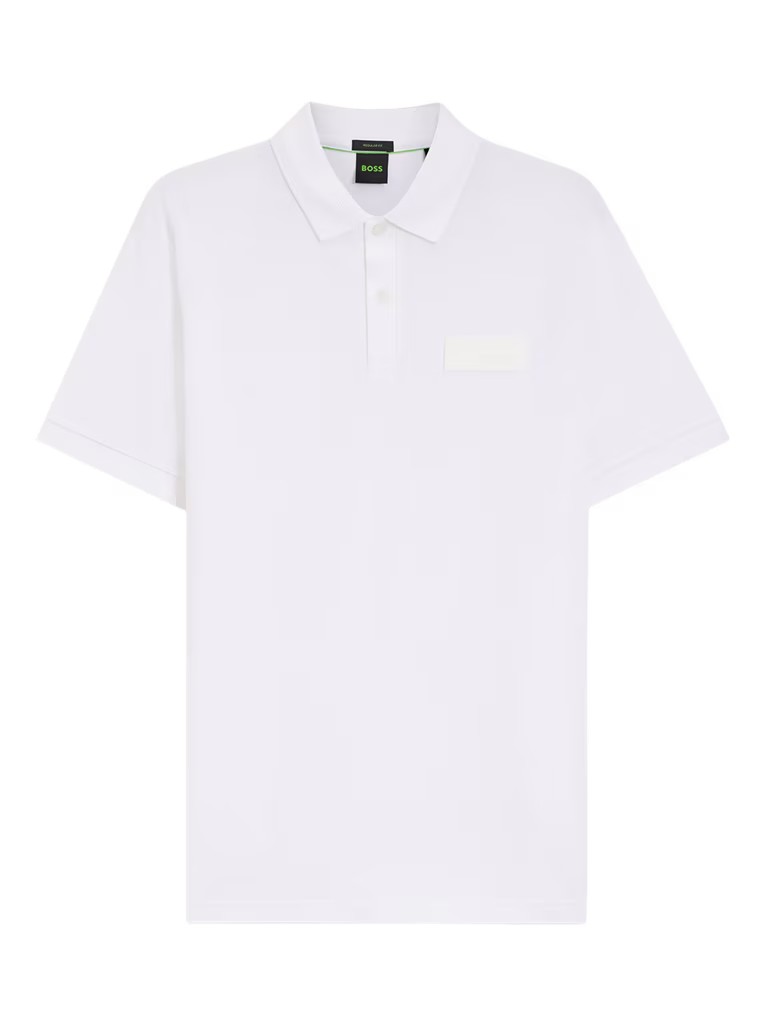 BOSS Polo T-Shirt With Structured Logo Patch