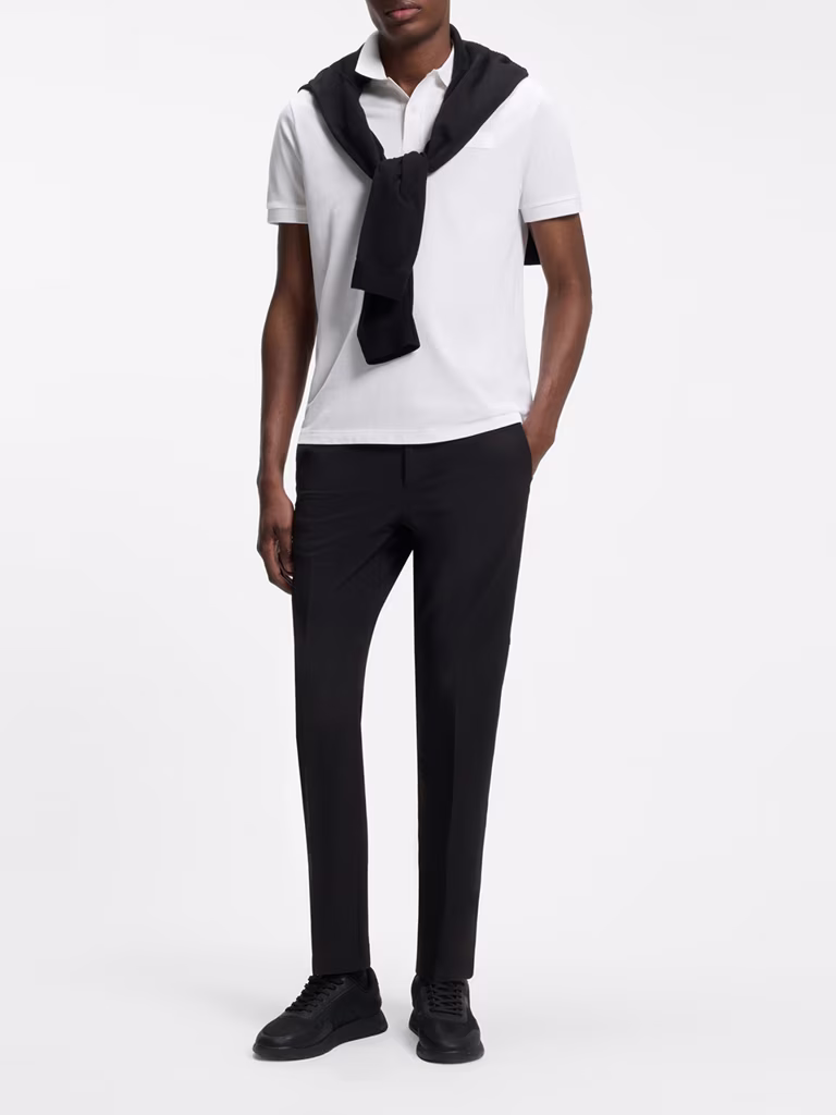 BOSS Polo T-Shirt With Structured Logo Patch