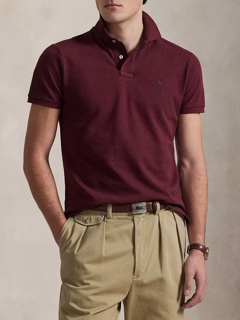 Polo Ralph Lauren Custom Slim Fit Mesh Polo T-Shirt