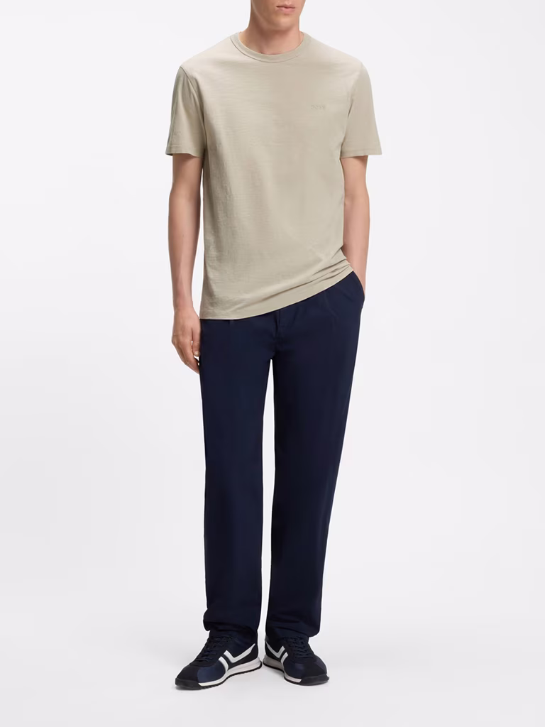 BOSS Cotton T-Shirt With Logo Detail