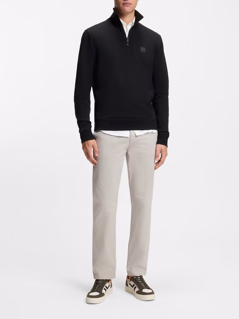 BOSS Sweatshirt With Zip Collar