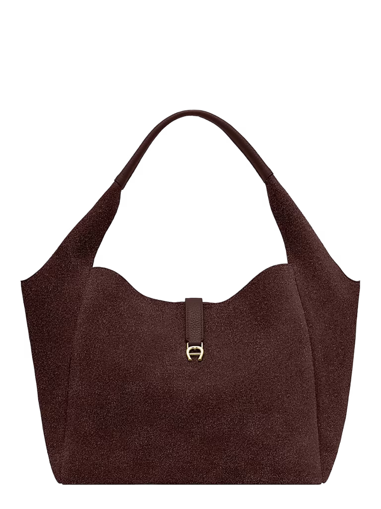 Aigner Zaira Suede Hobo Bag S