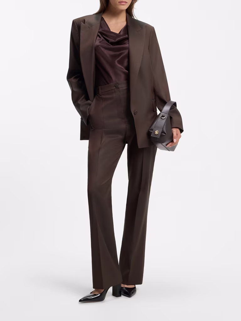 BOSS Virgin Wool Relaxed-Fit Trousers