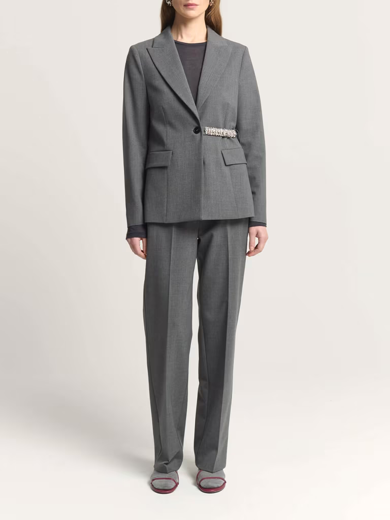 Beatrice Single-Breasted Blazer With Side Belt