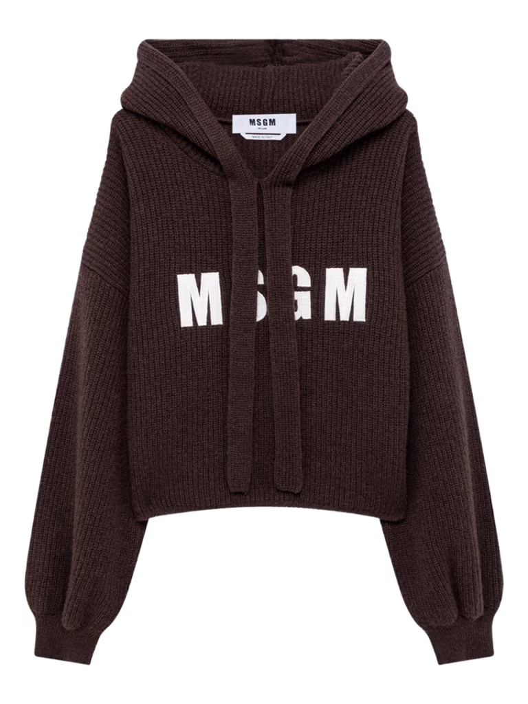 MSGM Cashmere-Wool Blend Oversized Hoodie