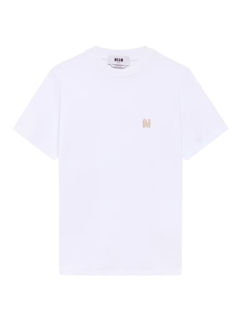 MSGM T-Shirt With Embroidered Logo