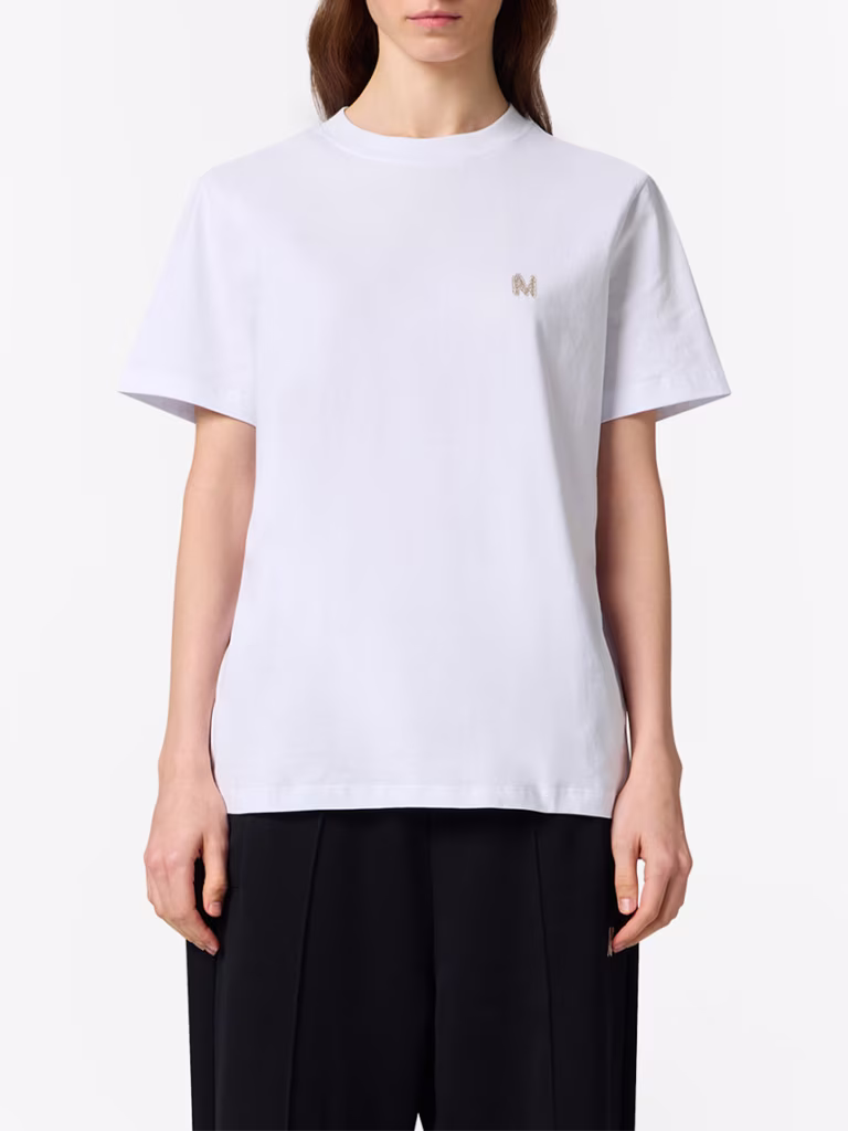 MSGM T-Shirt With Embroidered Logo