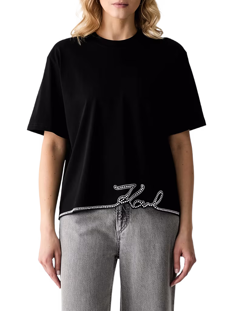 Karl Lagerfeld Crystal-Embellished T-Shirt