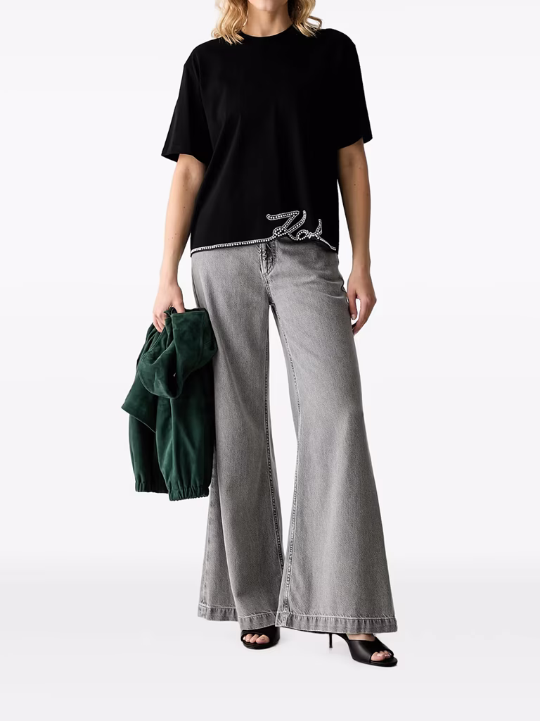 Karl Lagerfeld Crystal-Embellished T-Shirt