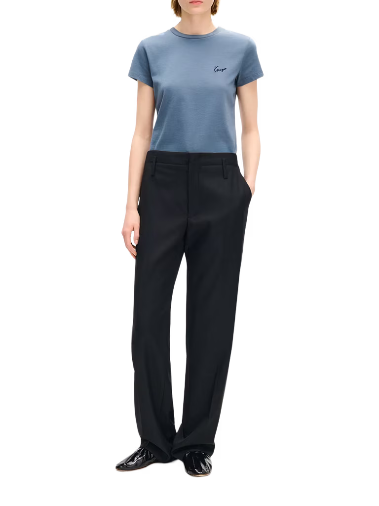 KENZO Signature' embroidered T-shirt in cotton
