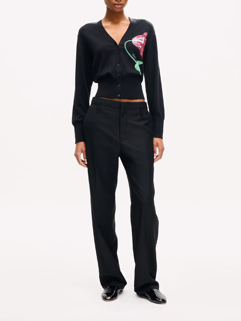 KENZO Tulip Cardigan In Cotton Wool