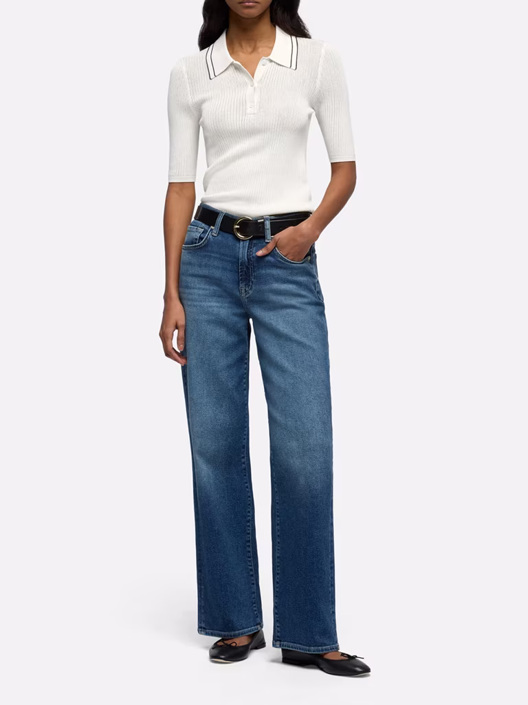 7 For All Mankind Stovepipe Straight Leg Jeans