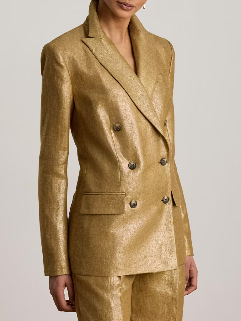 Lauren Ralph Lauren Foiled Linen Blazer