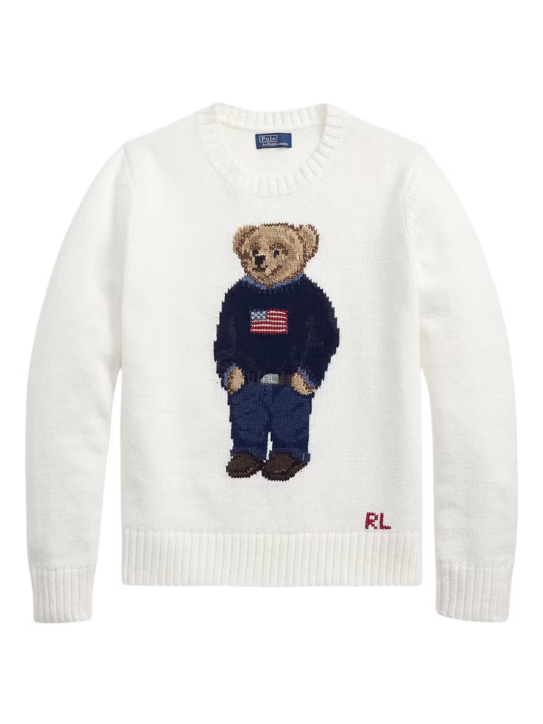 Polo Ralph Lauren Bear Linen-Cotton Knitwear